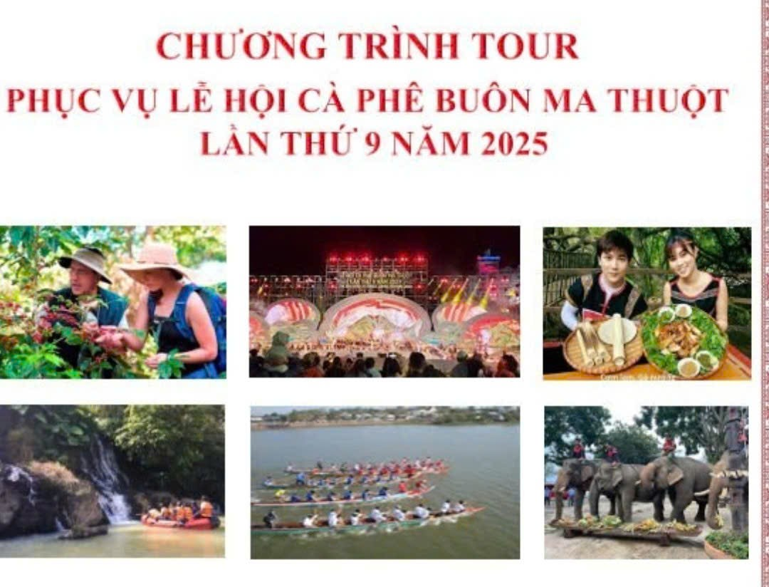 Chương trình Tour du lịch phục vụ Lễ hội Cà phê Buôn Ma Thuột lần thứ 9 năm 2025